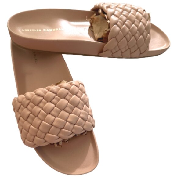LOEFFLER RANDALL Sonnie Woven Slide Sandals Ballet Pink Womens Size 11B - Picture 2 of 10